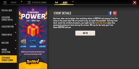 Free Fire: Garena giving free rewards in Free Fire through Streamer ...