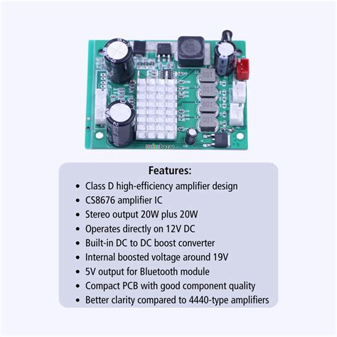 SEO Title 12V Class D Stereo Amplifier Board CS8676