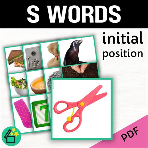 S Words For Speech Therapy No Prep, Easy S Blend Speech Therapy