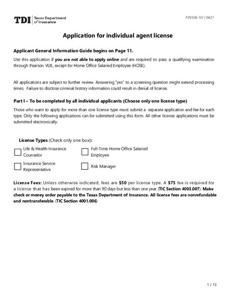 2021-2026 Form TX TDI FIN506 - Blank Fillable Template | Fill Out ...