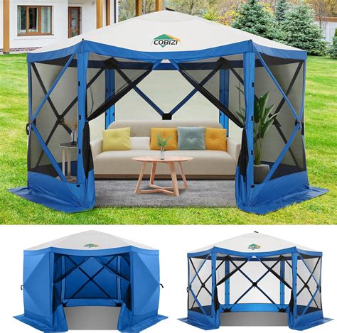 Amazon.com : COBIZI 12x12ft Pop up Gazebo Screen House Tent with ...