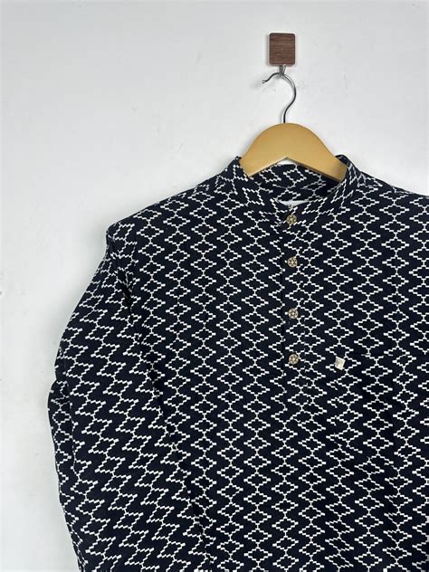 Black zig zag Printed Short Kurta