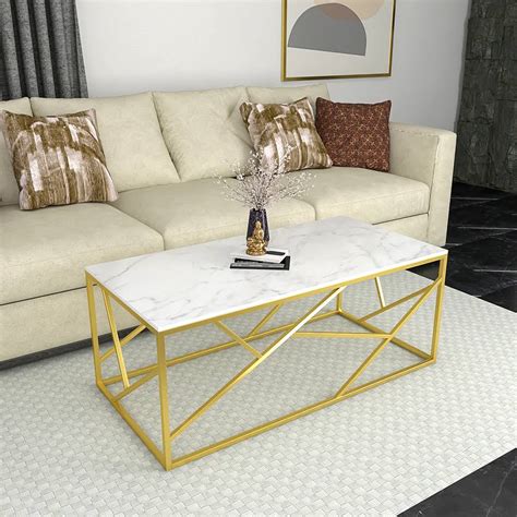 Buy Metal Rectangular Centre Table For Living Room – PC HOME DECOR