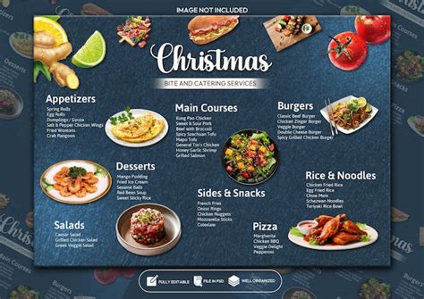 Restaurant special bifold food menu template design | Premium PSD
