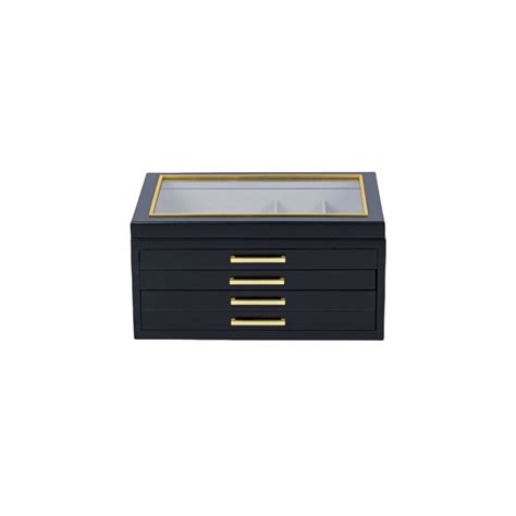 Large Contemporary Black Jewelry Box - Walmart.com