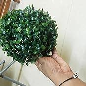 Fourwalls PVC Plastic Artificial Eucalyptus Boxwood Topiary Grass Ball ...