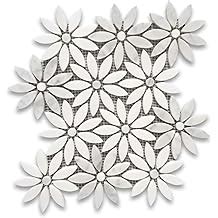 Stone Center Online Carrara White Marble Daisy | Ubuy India