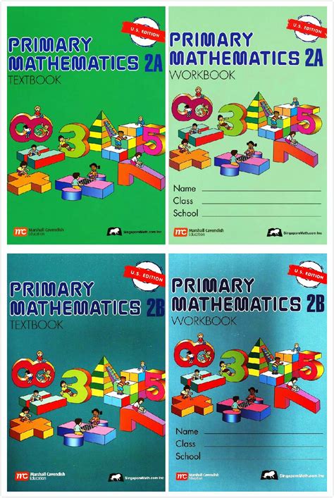 Singapore Math: Primary Mathematics Grade 2 Set (4 Books) - Textbooks ...