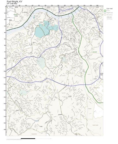 Buy ZIP Code Wall of Fort Wright, KY ZIP Code Laminated Online at ...