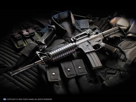 Weapon series. US Army M4A1 Carbine with tactical grip and Stock Photo ...