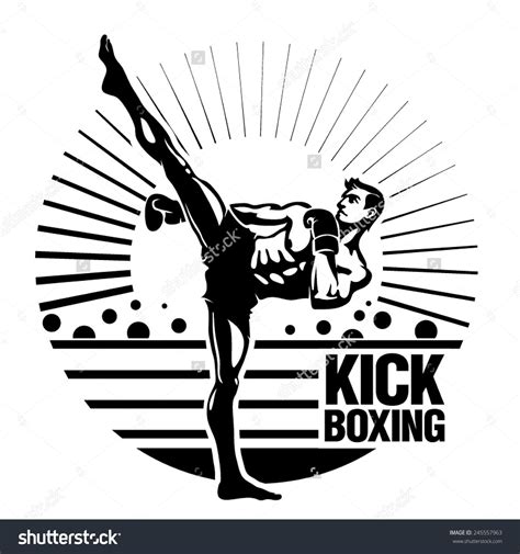 Girl Kickboxing Clip Art