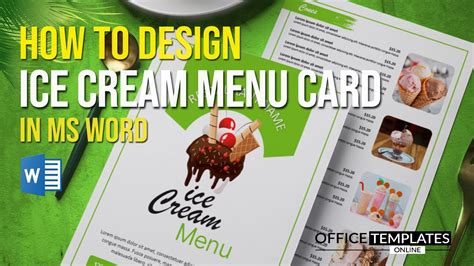 Menu Card in MS Design 的图像结果