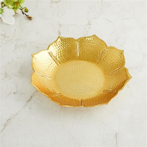 Buy Fiesta Gian Metal Hammered Decorative Flower Bowl from Home Centre ...