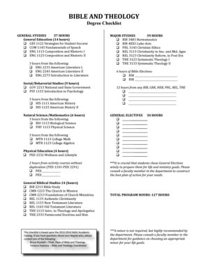 Fillable Online sagu BIBLE AND THEOLOGY - sagu Fax Email Print - pdfFiller