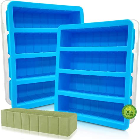 Amazon.com: Silicone Butter Mold with Lid, Walfos Non-Stick Tray Fits ...