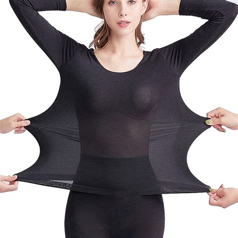 Liwarace Women Thermal Underwear Set Ultra Soft Microfiber Thermal ...