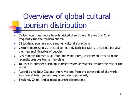 SOLUTION: Cultural Tourism 2: The Geography Of Cultural Tourism - Studypool