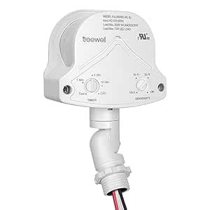 TREEWELL 240 Degree Replacement Motion Detector, Adjustable Time and ...
