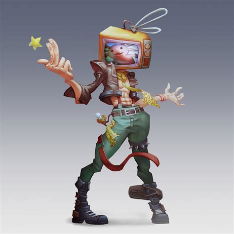 ArtStation - Character Design: TV-Head Guy