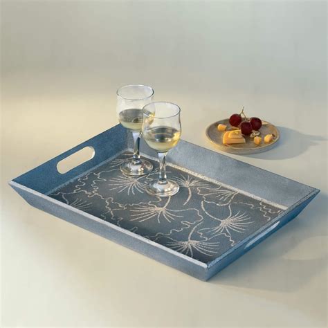 Lapis Blue Wooden Tray - Ellementry – ellementry