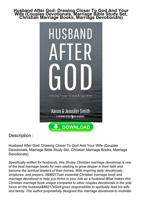 read pdf Husband After God: Drawing Closer To God And Your Wife ...