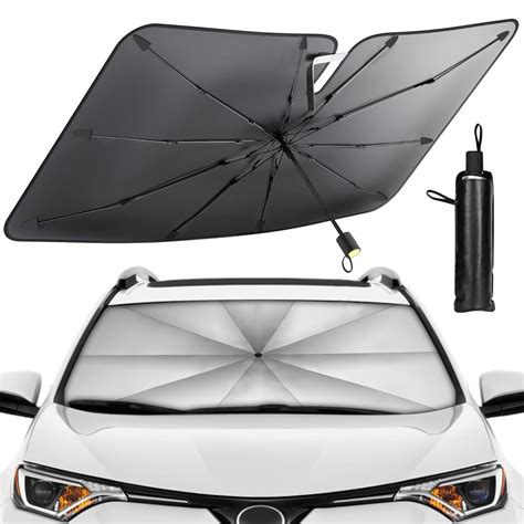 ANYCHO Car Umbrella Sun Shade Cover,Foldable Car Windscreen Sunshade ...