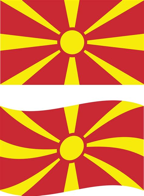 Flag of North Macedonia. North Macedonia national flag. North Macedonia waving flag. flat style ...