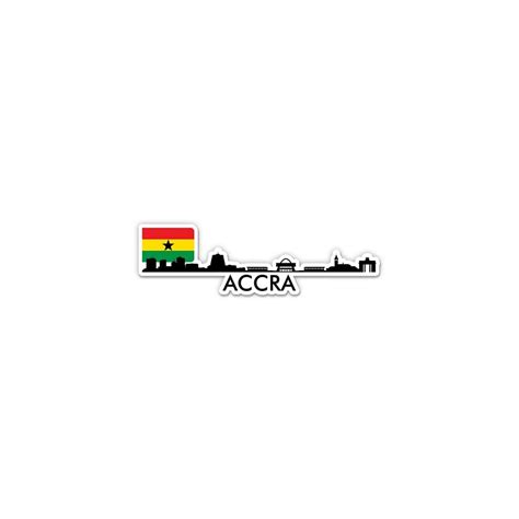Buy Squiddy Accra Ghana Skyline - Vinyl Sticker Decal for Phone, Laptop ...
