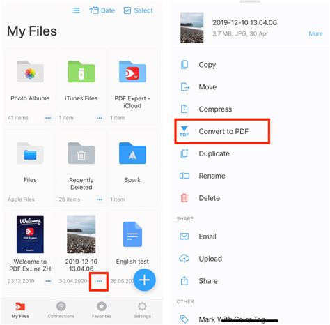 Convert iPhone photo to PDF | Convert files to PDF on iPhone