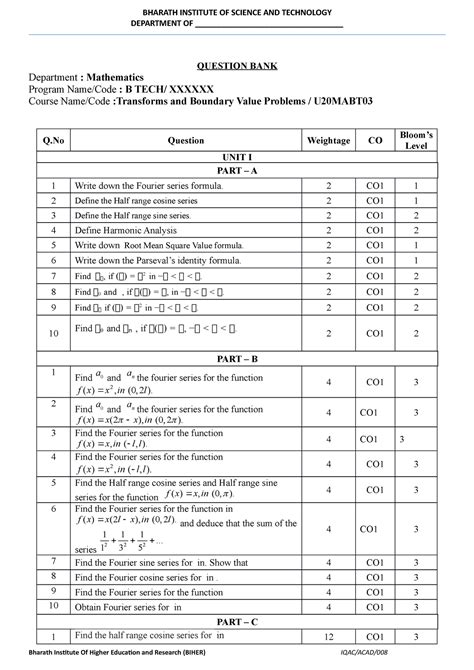 Updated TBVP QB format - for semester preparations - DEPARTMENT OF ...