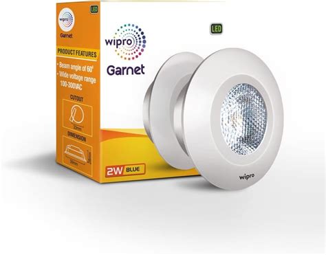wipro Garnet 3W Round LED Mini Spotlight |COB Spotlight for Ceiling|Red ...