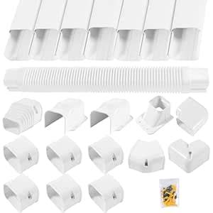 LyPrem 25Ft Mini Split Line Set Cover 3" PVC Line Cover Kit for Mini ...