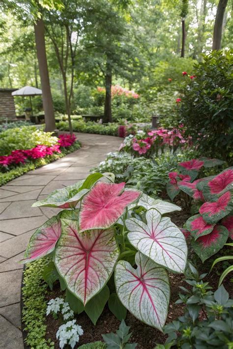 19+ Creative Landscaping Ideas with Caladiums