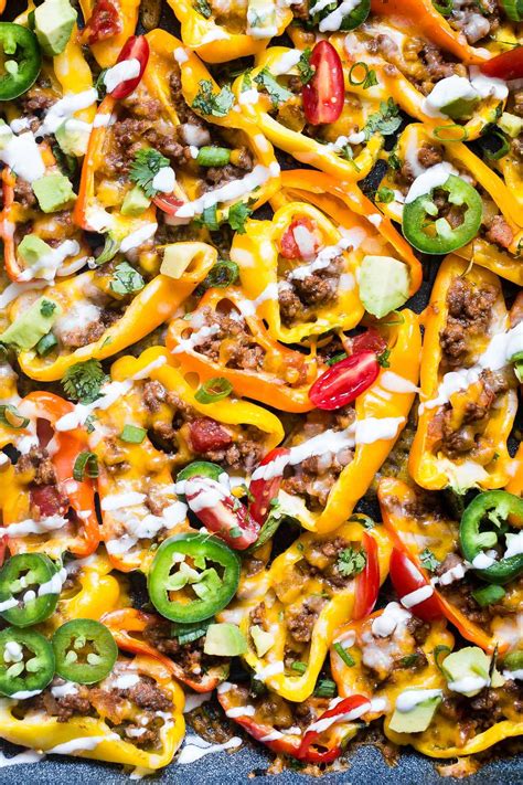 Mexican Mini Bell Pepper Nachos | Food Faith Fitness