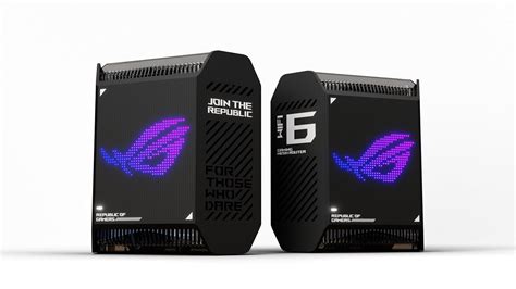 ASUS ROG Rapture GT6 (2PK) AX10000 Tri-Band WiFi 6 Gaming Mesh System ...
