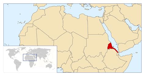 Large location map of Eritrea | Eritrea | Africa | Mapsland | Maps of ...