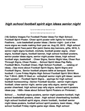 High School Football Sign Ideas - Fill Online, Printable, Fillable ...