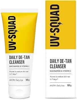 UV Squad Daily De-tan Cleanser with Niacinamide, Vitamin C | Proven to ...