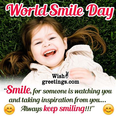 World Smile Day Messages And Quotes - Wish Greetings