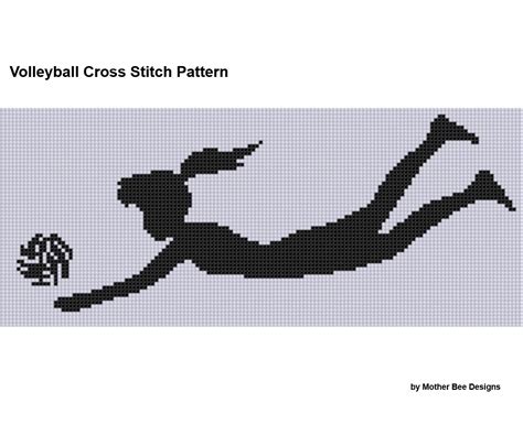 Volleyball Cross Stitch Pattern eBook : Designs, Mother Bee: Amazon.in ...