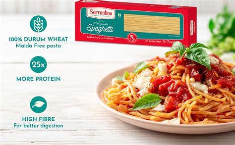 Sorrentina Spaghetti Pasta 500g I 100% Durum Wheat | No Maida ...