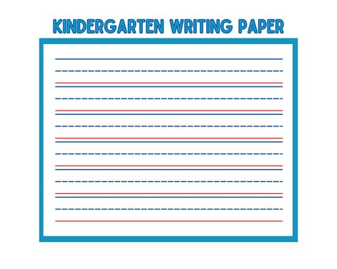 Free Printable Paper Kindergarten Blue and Red Lines For Writing ...