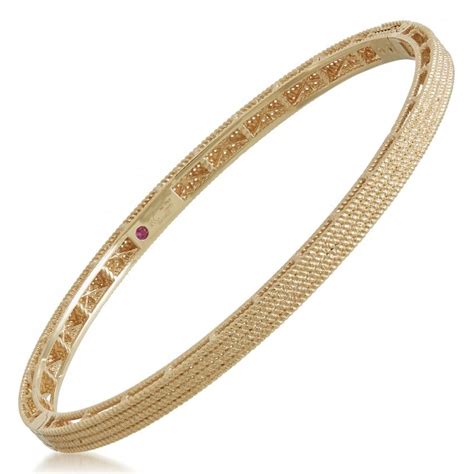 Roberto Coin Symphony Yellow Gold Bangle - Jewellery from Francis ...