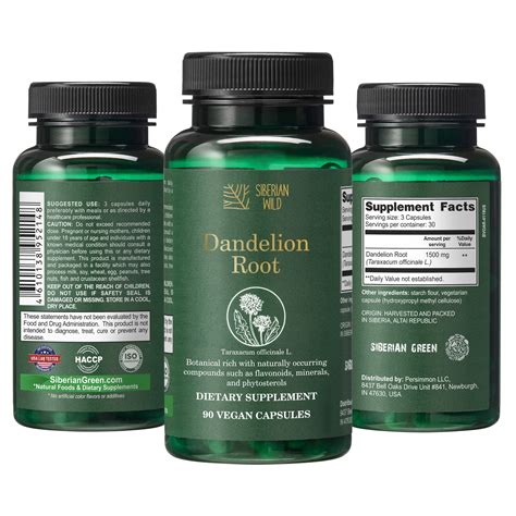 Dandelion Root Extract Capsules – Liver Detox & Health - Siberian Green ...
