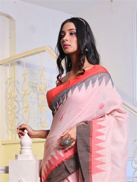 Yellow Cotton Handwoven Saree With Ikkat Design - Charukriti