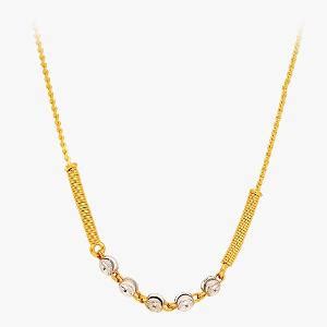 Two Tone Plated 22 Kt Gold Chain For Women | Gold - Reliance Jewels