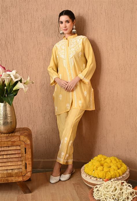 Roman Silk Chikankari Cord Set – Syrish