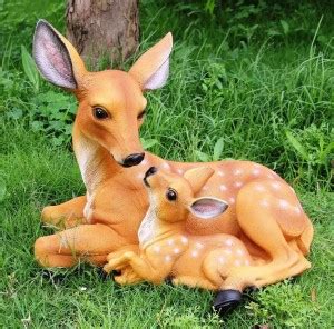 The Decorshed Two Deer Idol for Garden Decor, Garden Side, Back Garden ...