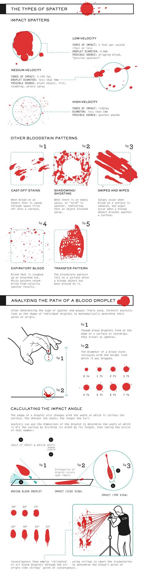 Blood Spatter Analysis Types