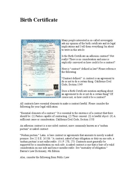 Image result for Birth Certificate Explained